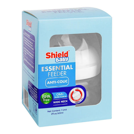 Shield Baby Essential Anti-Colic Wide Neck Feeder, For 0 Months+, BPA Free, 60ml - Image 3
