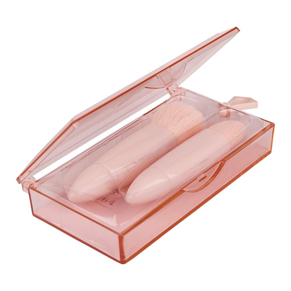 LMLTOP Travel Makeup Fluffy Loose Powder Brush, Pink, 2-Pack, SY611 - Image 2