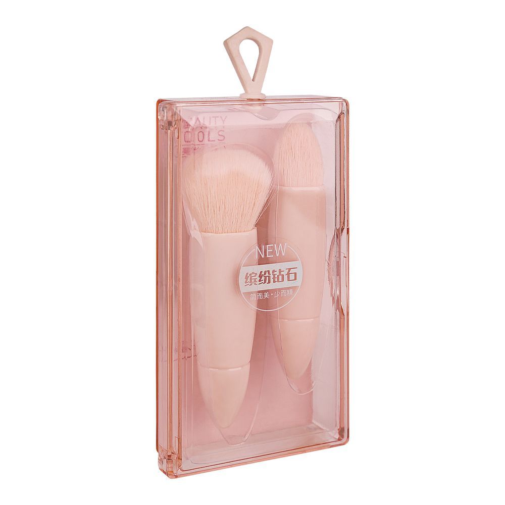 LMLTOP Travel Makeup Fluffy Loose Powder Brush, Pink, 2-Pack, SY611 - Image 3