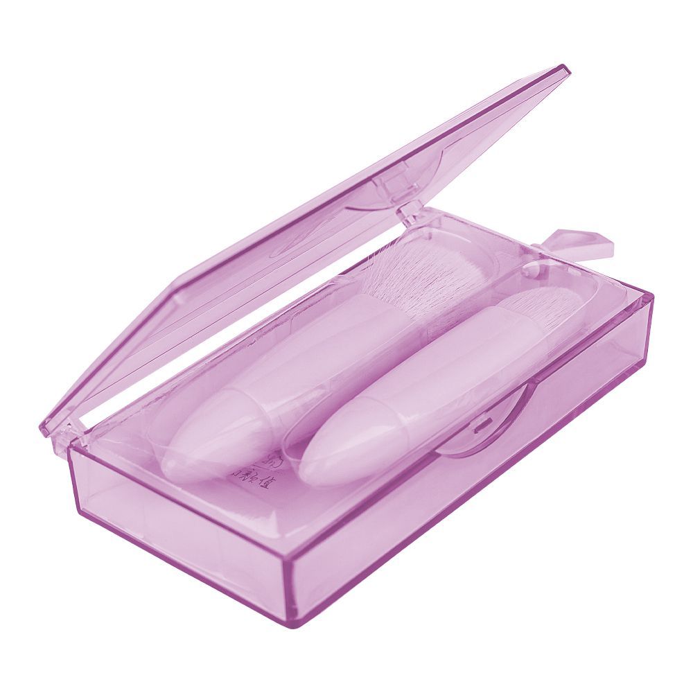 LMLTOP Travel Makeup Fluffy Loose Powder Brush, Purple, 2-Pack, SY611 - Image 2