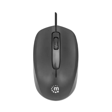 Manhattan Comfort II Wired Optical USB Mouse, Black, 190190 - Image 3