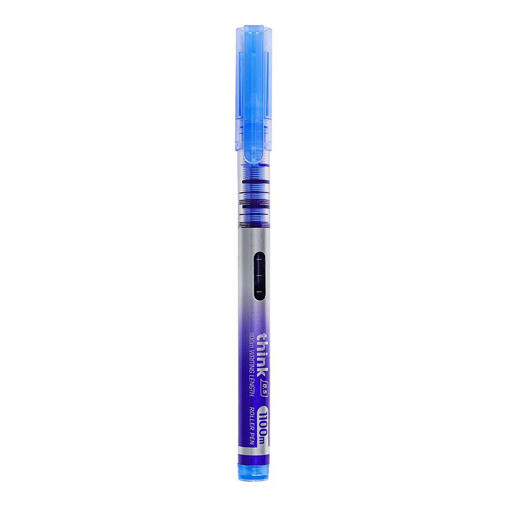 Deli Think Roller Pen, 0.5mm, Blue, 1-Pack, Q300-BL - Main Image