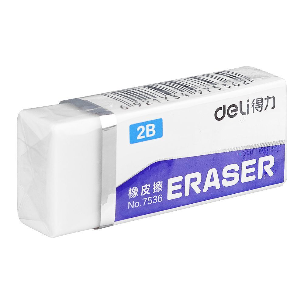 Deli Classic Eraser, White, 1-Pack, E7536 - Main Image