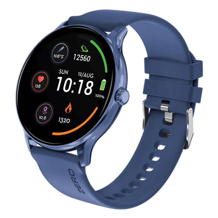 Zero 1.39" TFT HD Display Luna Smart Watch, IP68 Water Resistant, Blue Strap - Main Image