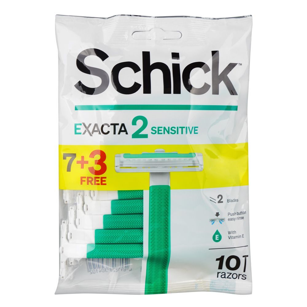 Schick Exacta 2 Sensitive Disposable Razor With Vitamin E, 10-Pack - Main Image