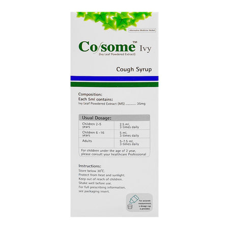 Cofsome Ivy Leaf Cough Syrup, 120ml - Image 2