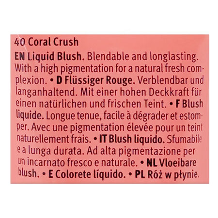 Essence Baby Got Blush, Liquid Blush, Vegan, 10ml, 40 Coral Crush - Image 3