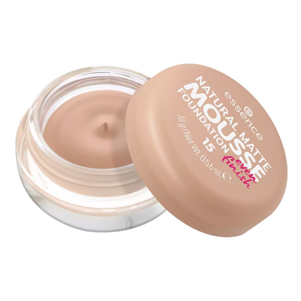 Essence Natural Matte Mousse Foundation, Vegan, 16g, 15 Even Finish - Main Image