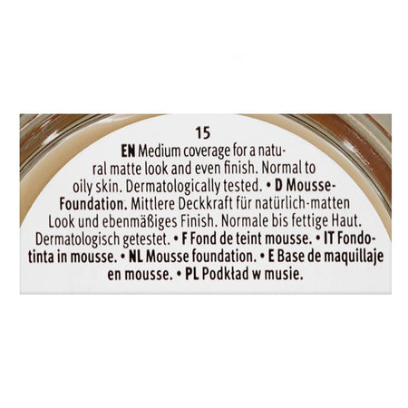 Essence Natural Matte Mousse Foundation, Vegan, 16g, 15 Even Finish - Image 4