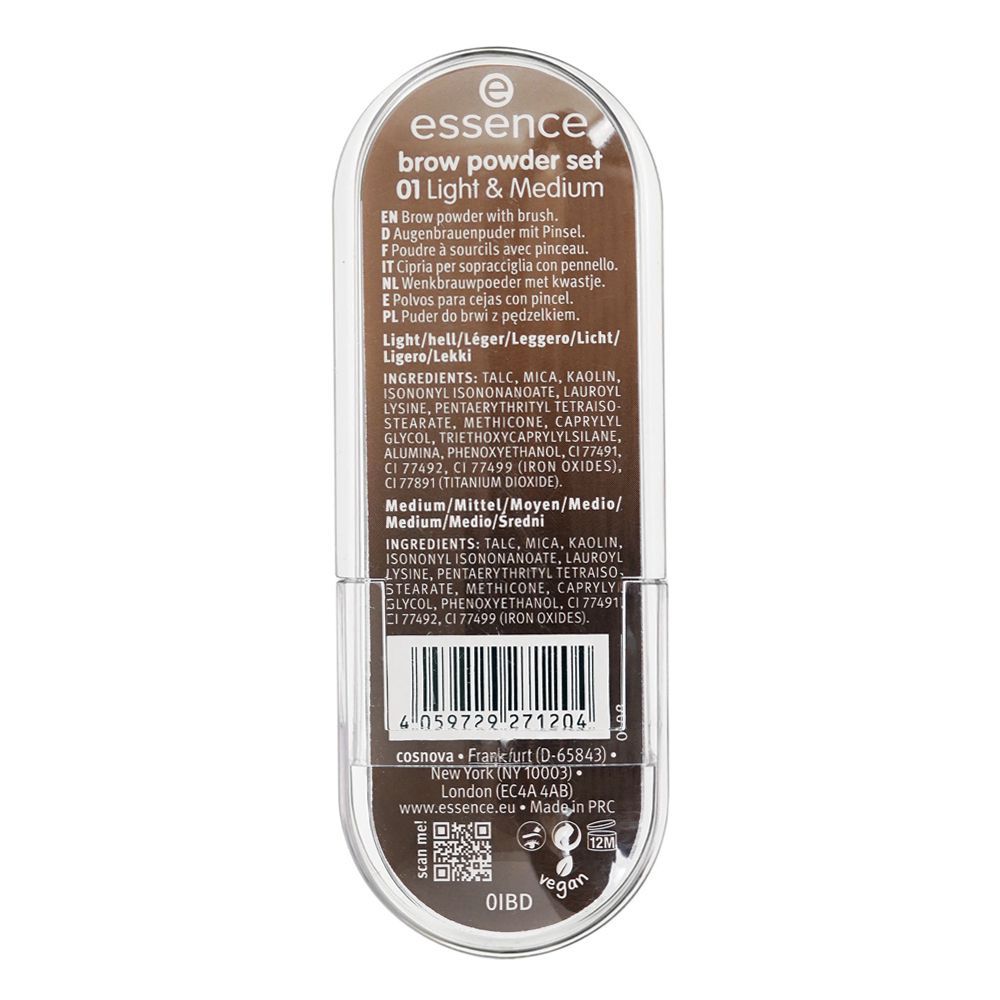 Essence Brow Powder Set, Vegan, 2.3g, 01 Light & Medium - Image 3