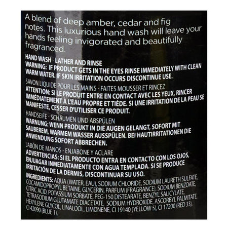 Baylis & Harding Elements Dark Amber & Fig Luxury Hand Wash, 500ml - Image 3
