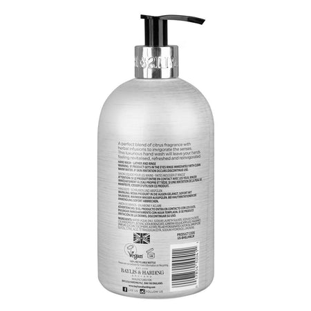 Baylis & Harding Elements Fresh Lemon & Mint Luxury Hand Wash, 500ml - Image 2