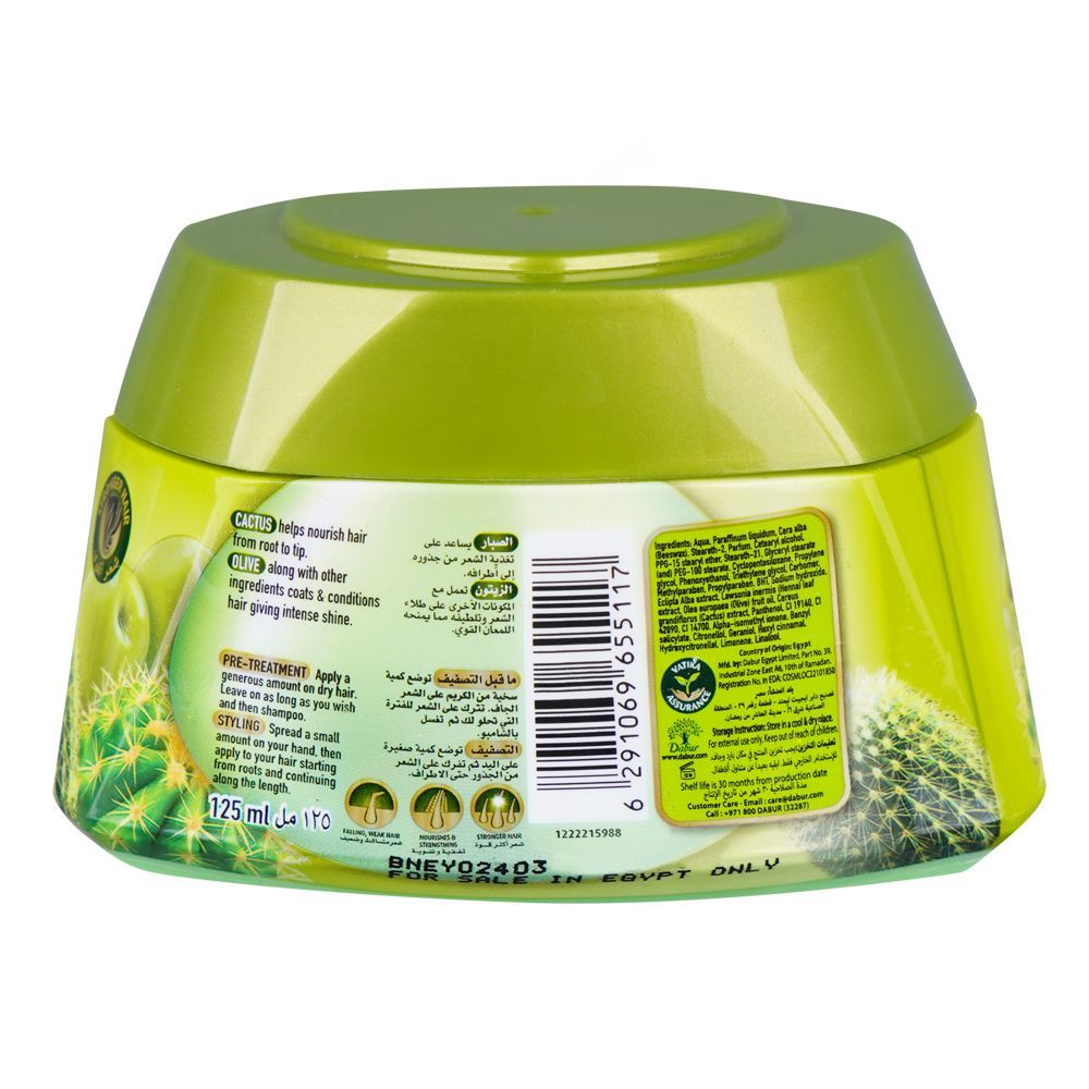 Vatika Cactus & Olive Hair Fall Control Cream, 125ml - Image 2