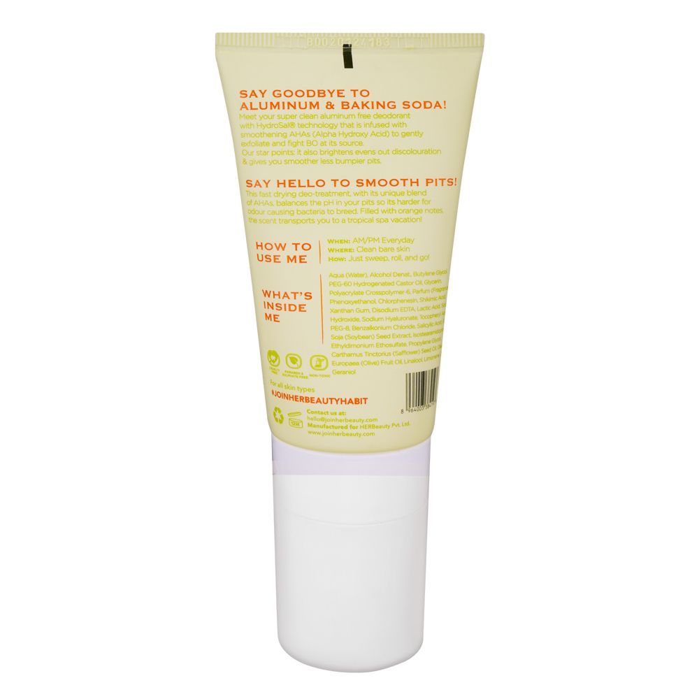 Her Beauty Citrus Zest Bright A-HA Deodorant, No Aluminium, 70ml - Image 2