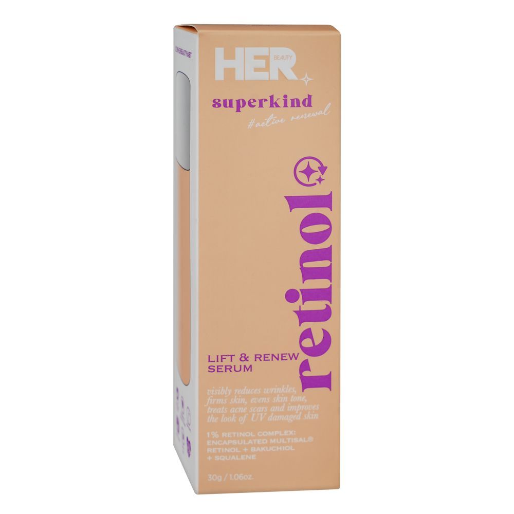 Her Beauty Superkind Lift & Renew Serum With Retinol, For All Skin Types, 30g - Main Image