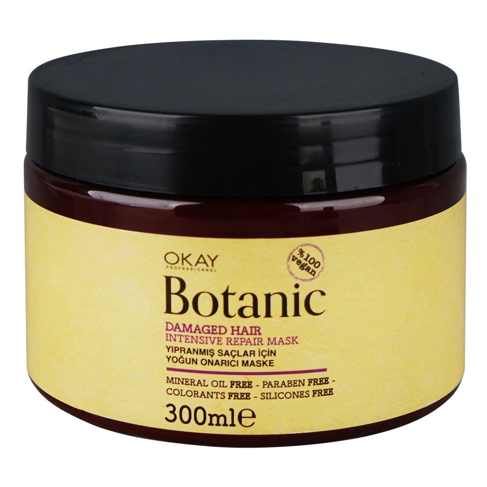 Okay Professionel Botanic Intensive Repair Hair Mask, For Damaged Hair, 300ml - Main Image