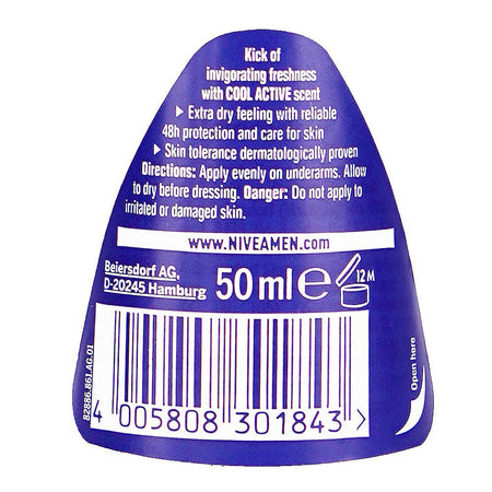 Nivea Men 48H Cool Kick Extra Dry Cool Active Roll On 50ml - Image 3