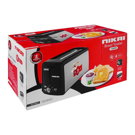 Nikai 4 Slice Bread Toaster, 1400W, NBT666S1 - Image 2
