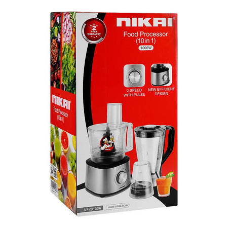 Nikai 10 In 1 Food Processor, 1000W, NFP3100A - Image 2
