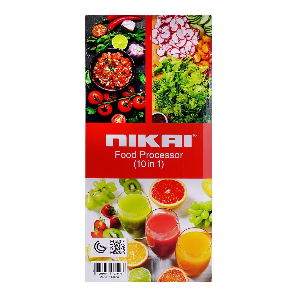 Nikai 10 In 1 Food Processor, 1000W, NFP3100A - Image 4
