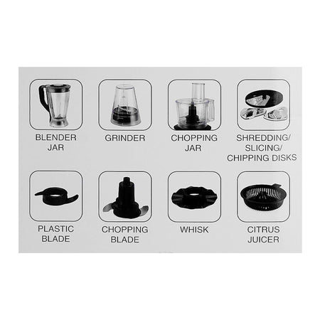 Nikai 10 In 1 Food Processor, 1000W, NFP3100A - Image 6