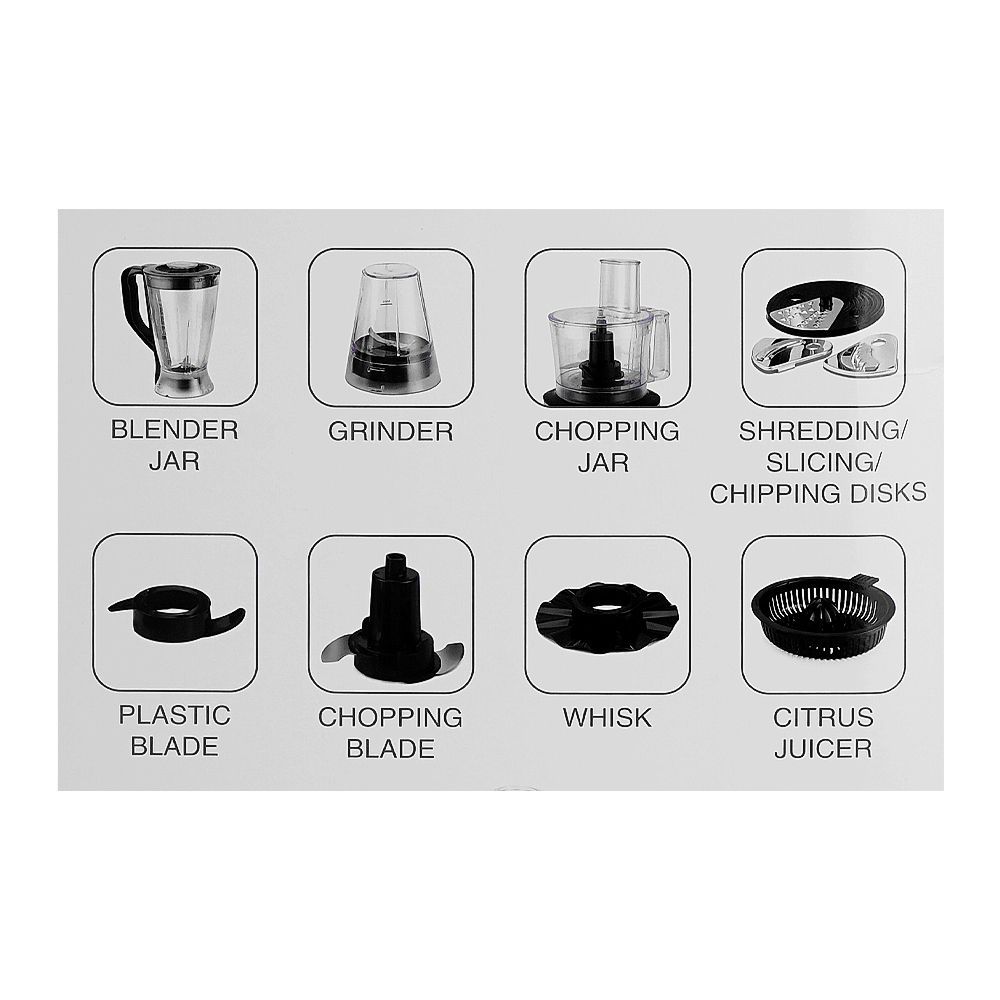 Nikai 10 In 1 Food Processor, 1000W, NFP3100A - Image 6
