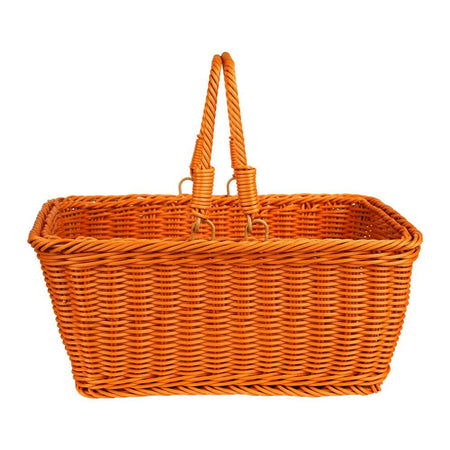Inaaya Traders Rattan Picnic Basket With Double Handle - Image 2