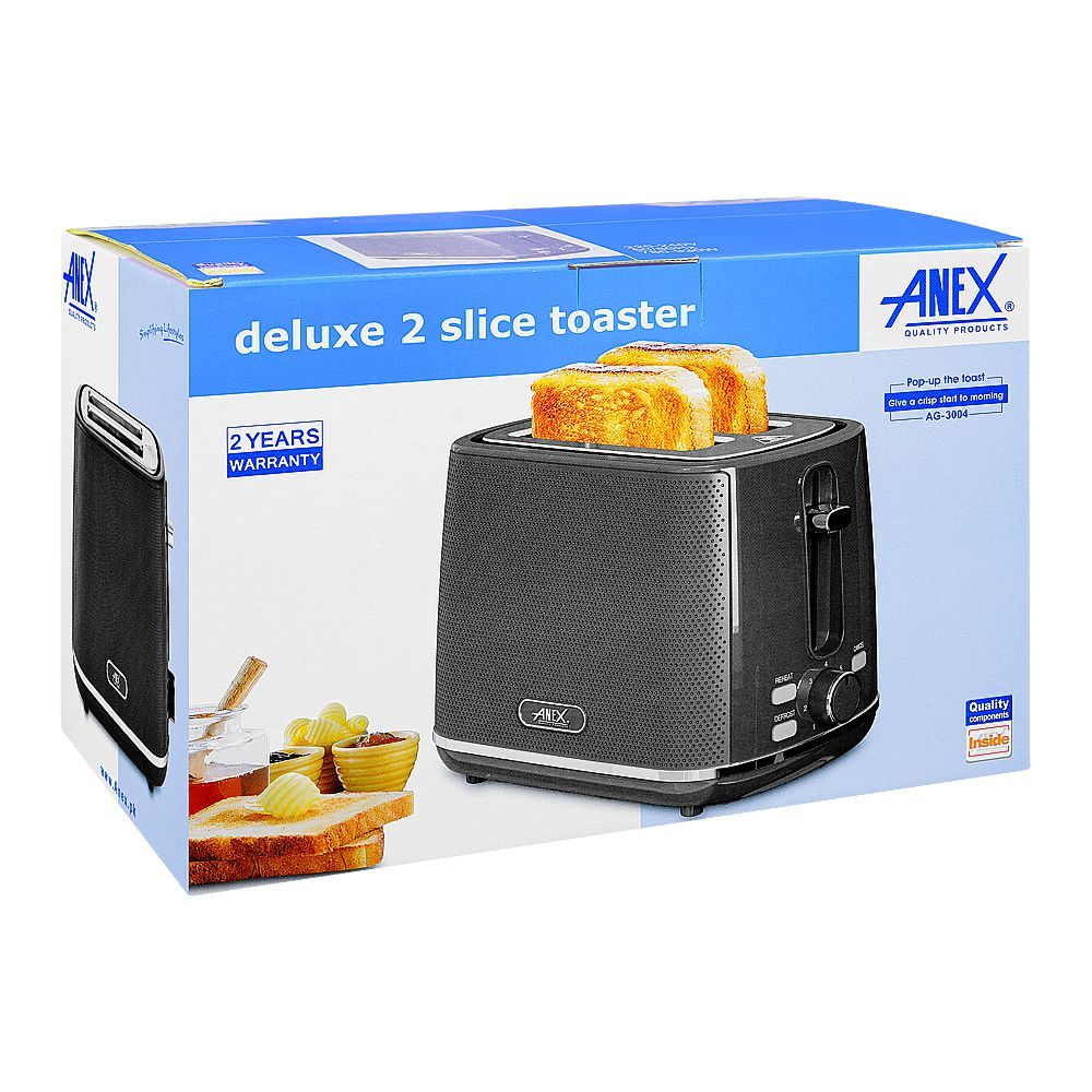 Anex Deluxe 2 Slice Toaster, 780-930W, AG-3004 - Image 2