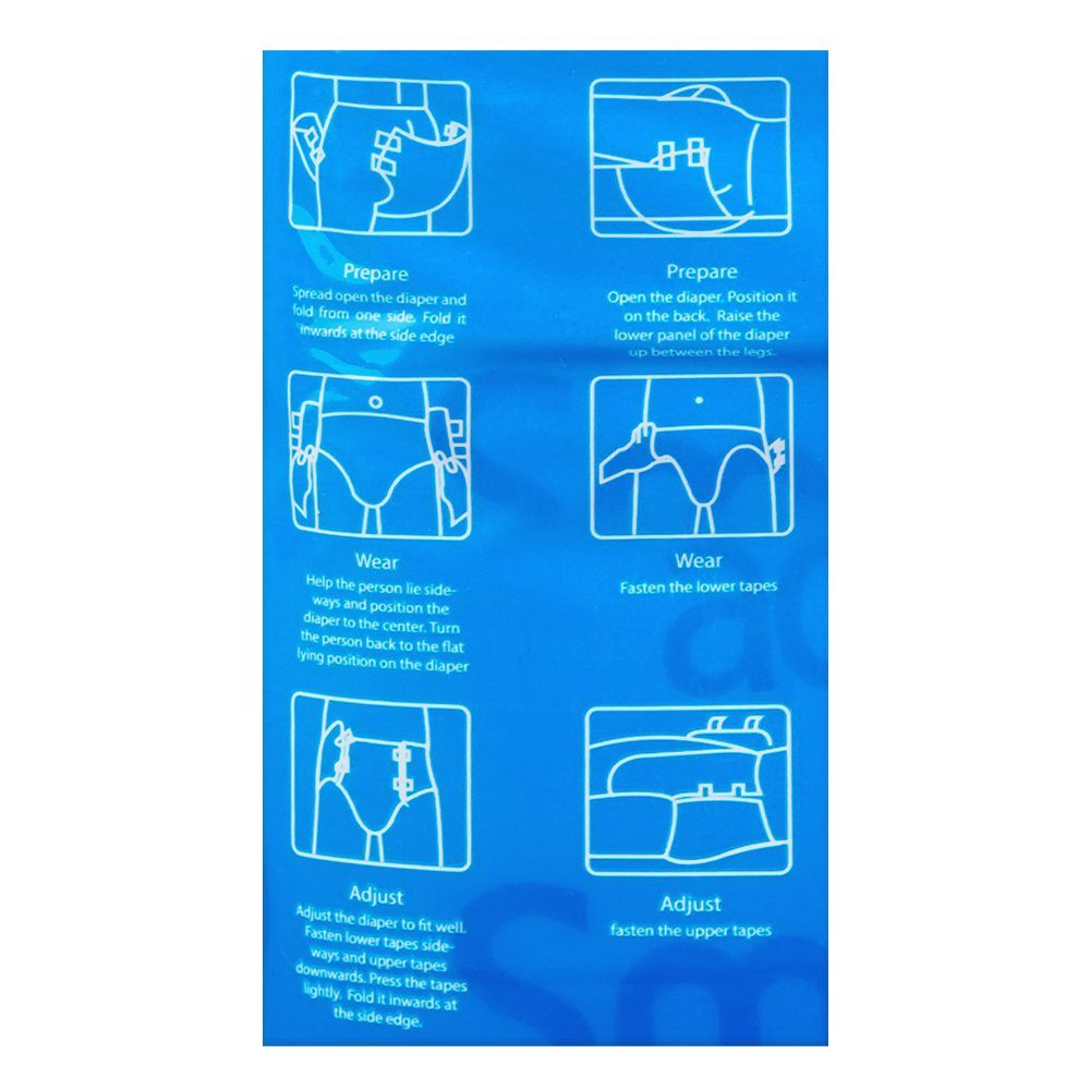 Smart Adult Diaper, Waist Upto 70.07 Inches, X-Large, 10-Pack - Image 4