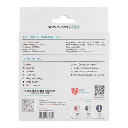 Faster 2.01" Amoled Display Nerv 2 Pro Smart Watch, AI Enabled, Silver - Image 3