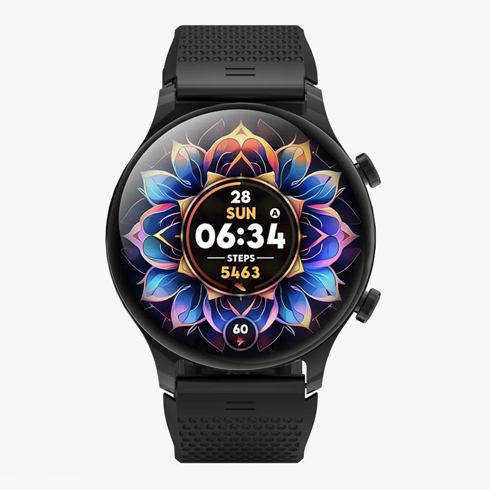 Faster 1.43" Always On Amoled Display Nerv SE Pro Smart Watch, Black - Main Image