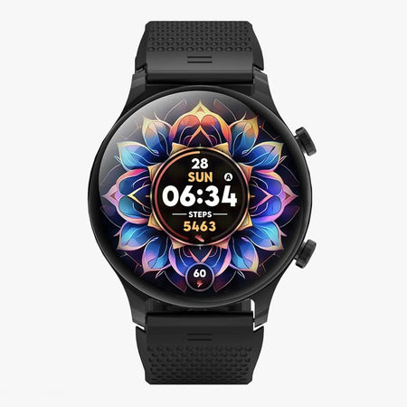 Faster 1.43" Always On Amoled Display Nerv SE Pro Smart Watch, Black - Main Image