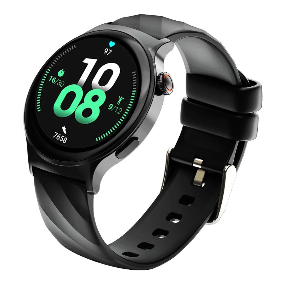 Faster 1.43" Amoled Display Nerv 3 Pro Smart Watch, IP68 Waterproof, 2 Straps, Black - Main Image