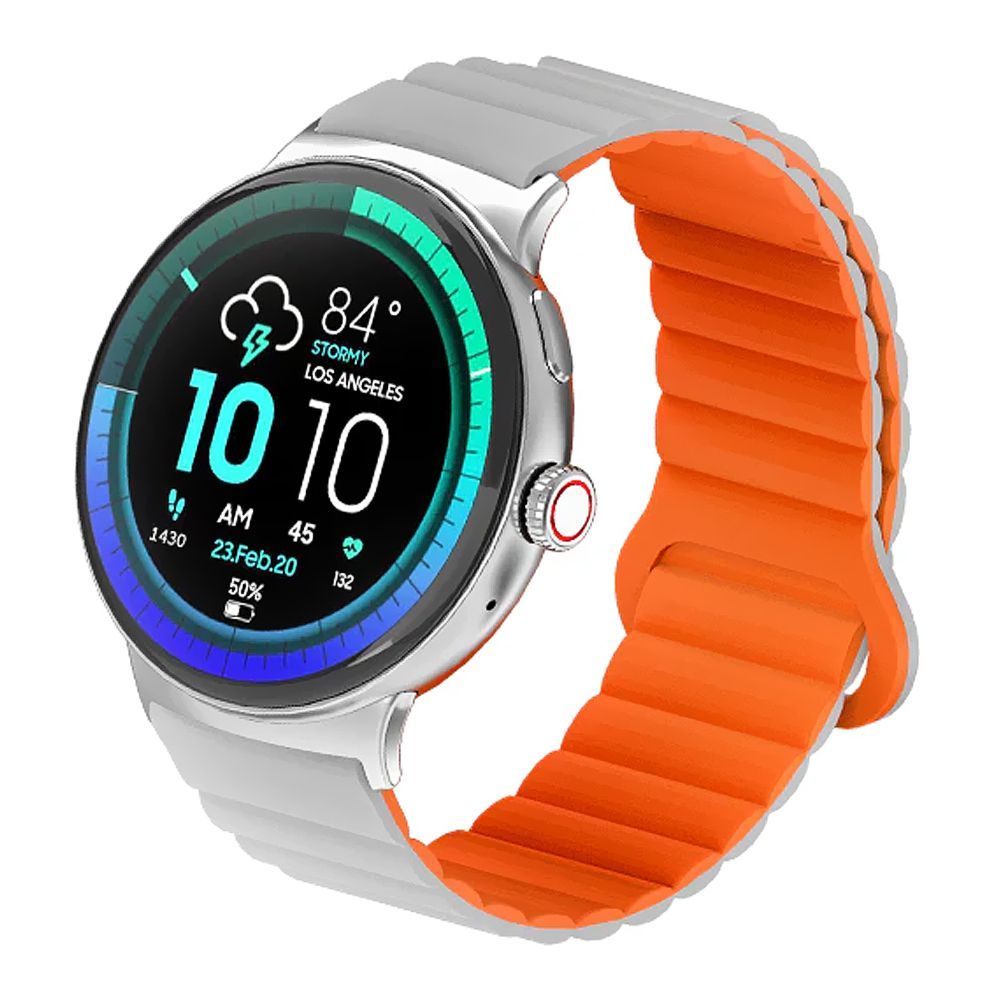Faster 1.43" Amoled Display Nerv 4 Pro Smart Watch, 2 Straps + Neck Band, Grey - Main Image