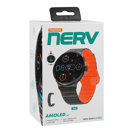 Faster 1.43" Amoled Display Nerv 4 Pro Smart Watch, 2 Straps + Neck Band, Gold - Image 2