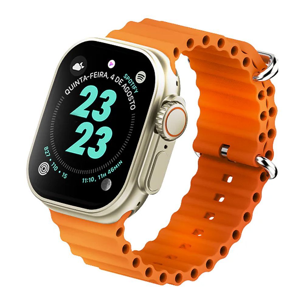 Faster 2.04" Amoled Display Nerv Ultra Smart Watch, 2 In 1 Straps, Gun Color - Main Image