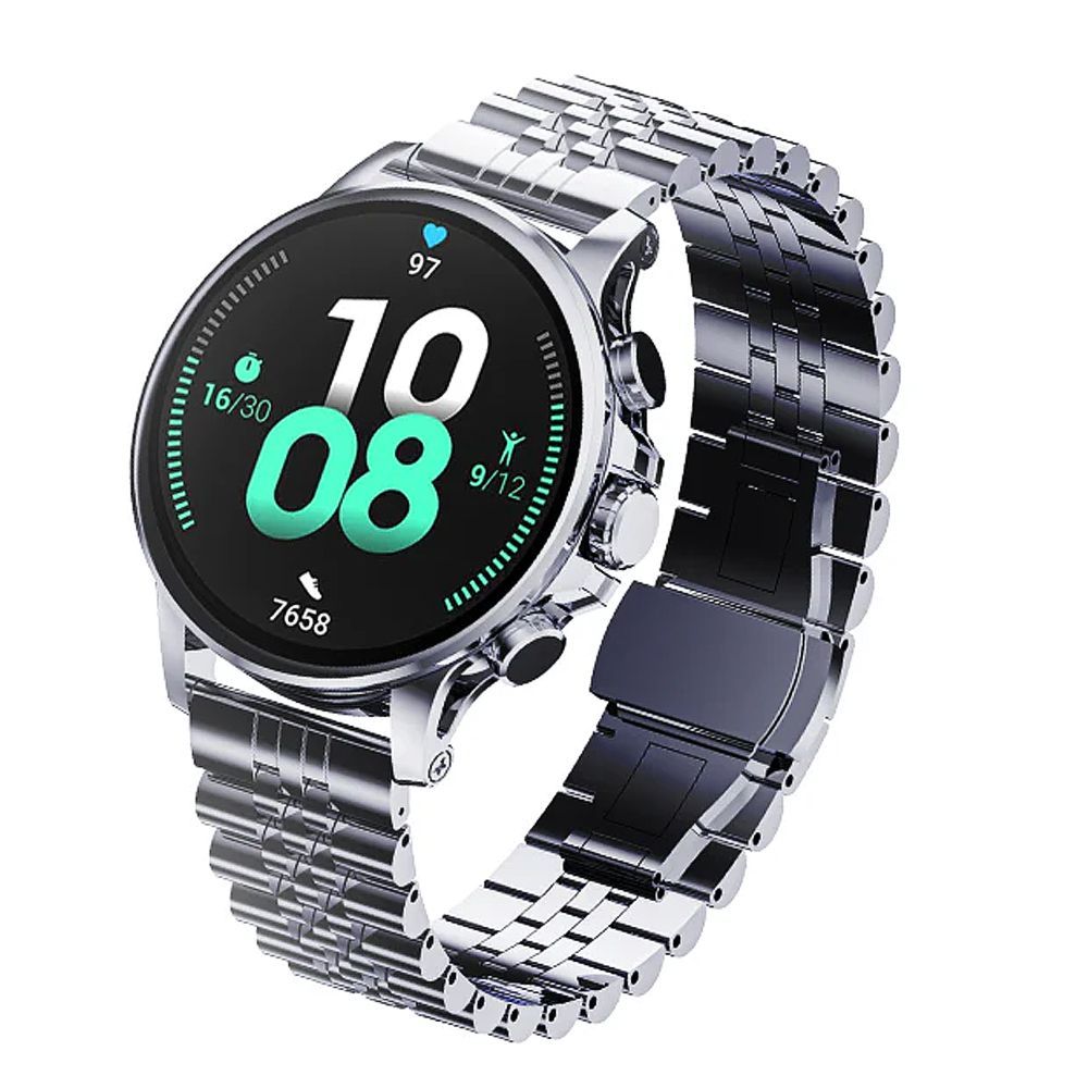 Faster 1.6" Amoled Display Nerv 3 Pro SE Smart Watch, 2 Straps, Silver - Main Image
