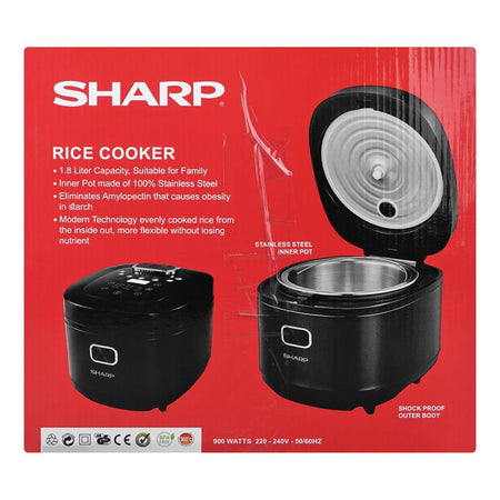 Sharp Thick Inner Pot Rice Cooker, 1800ml Capacity, KS-TH18-RD - Image 2