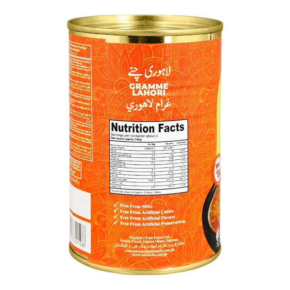 Mitchell's Lahori Chanay, 410g Tin - Image 2