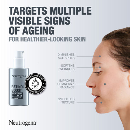 Neutrogena Retinol Boost Anti Age Night Cream, 50ml - Image 2
