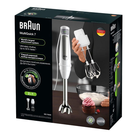 Braun Multiquick-7 Hand Blender, 600ml Plastic Beaker, 1000W, MQ-7005B - Image 5