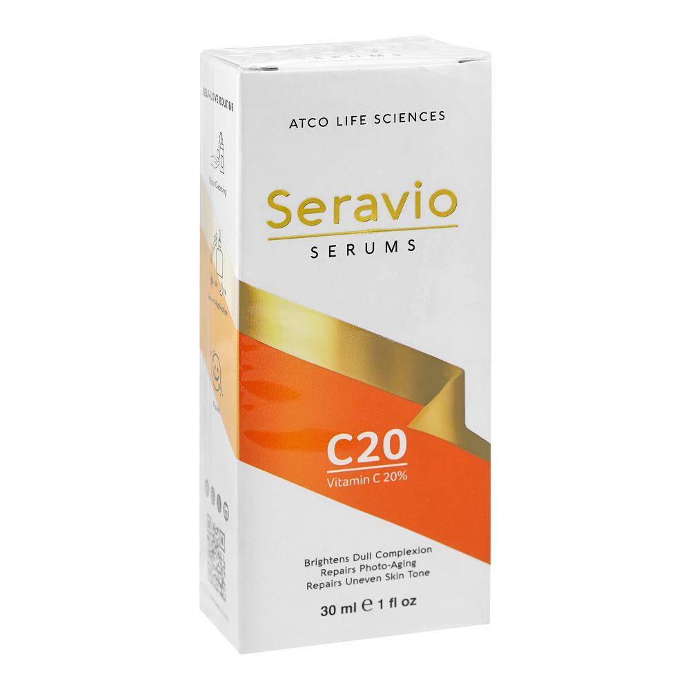 Seravio C20 Brightening  & Anti-Aging Face Serum with 20% Vitamin C, 30ml - Main Image