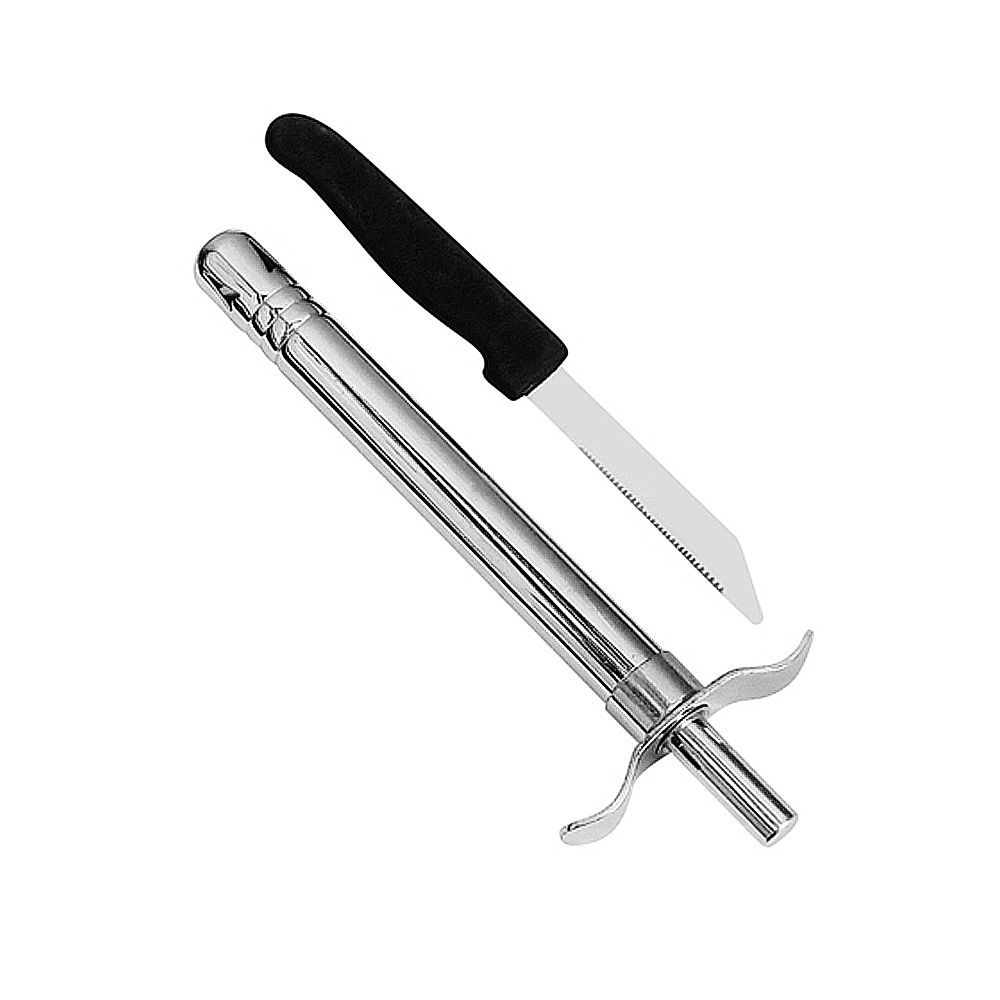 LIT SD Sparkle Stainless Steel Gas Lighter With Knife - Main Image