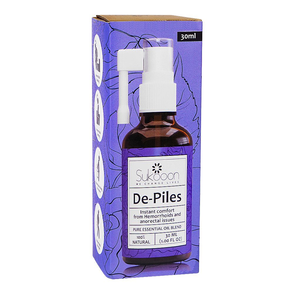 Sukoon De-Piles Essential Oil, Instant Comfort From Hemorrhoids & Anorectal Issue, 30ml - Main Image