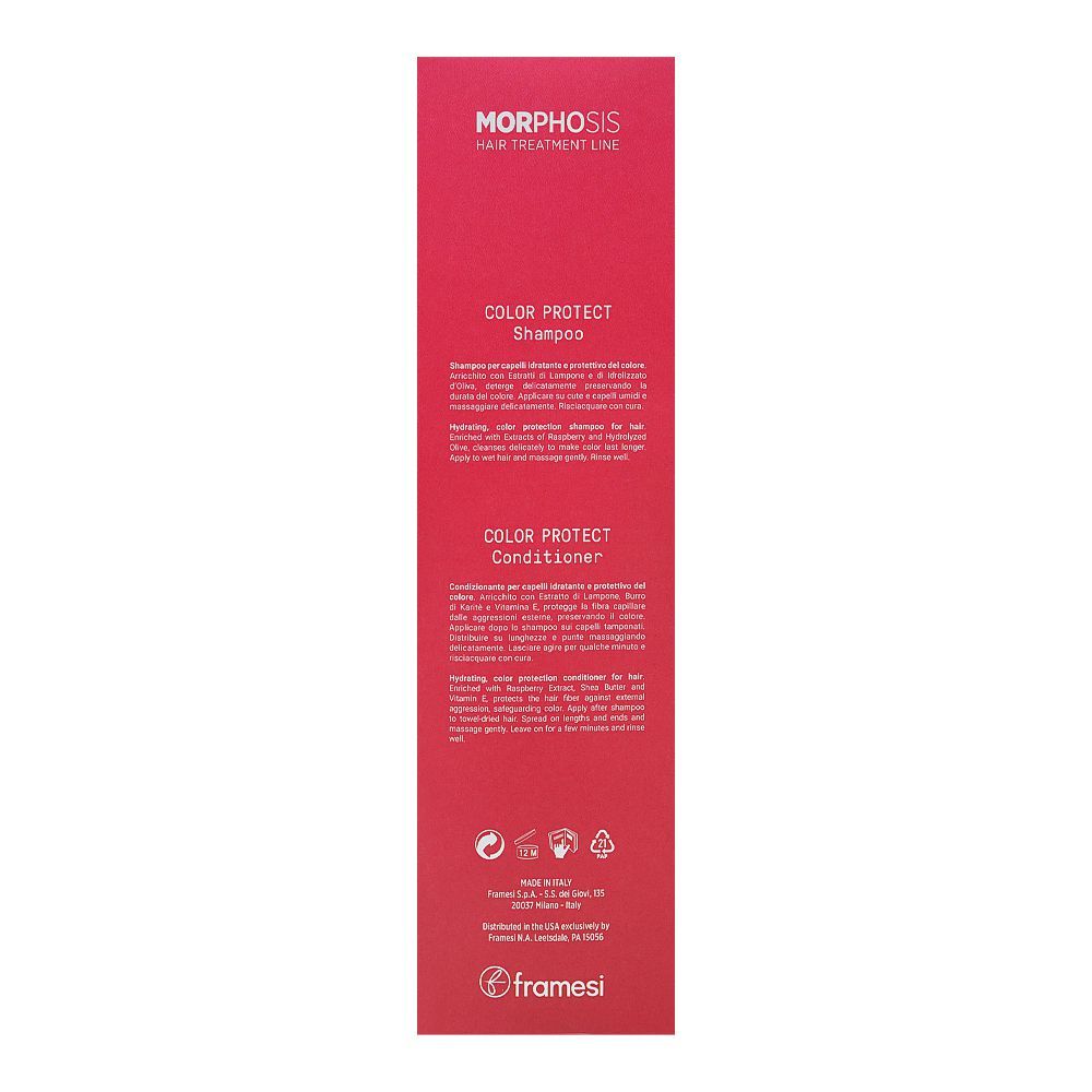 Framesi Morphosis Color Protect Shampoo & Conditioner, 250ml Each, 2-Pack - Image 2