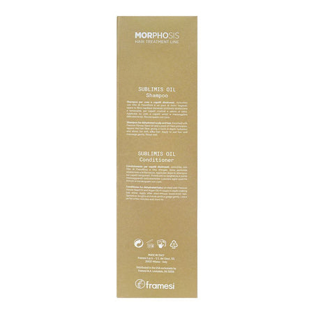Framesi Morphosis Sublimis Oil Shampoo & Conditioner, 250ml Each, 2-Pack - Image 2