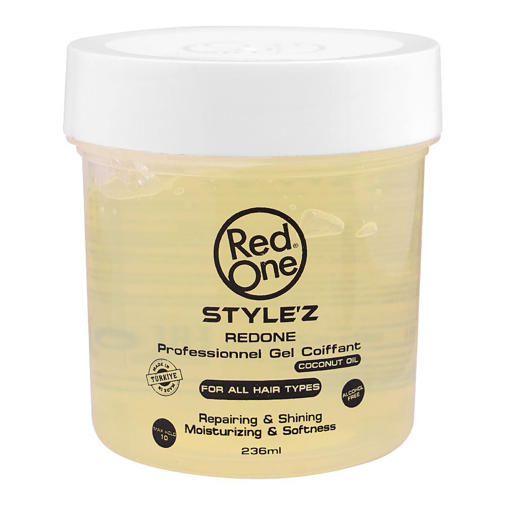 Redone Style'z Professional Hair Gel With Coconut Oil, For All Hair Types, 236ml - Main Image
