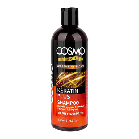 Cosmo Beaute Keratin Plus Strength Shampoo, Sulphate & Paraben Free, 500ml - Main Image