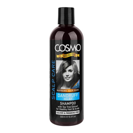 Cosmo Beaute Dandruff Relief Scalp Care Shampoo, Sulphate & Paraben Free, 500ml - Main Image