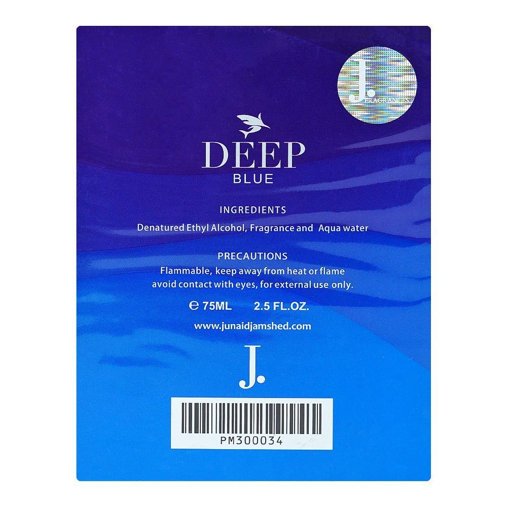 Junaid Jamshed J. Deep Blue, Eau de Parfum, For Men, 75ml - Image 3